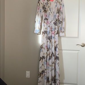 White floral maxi dress